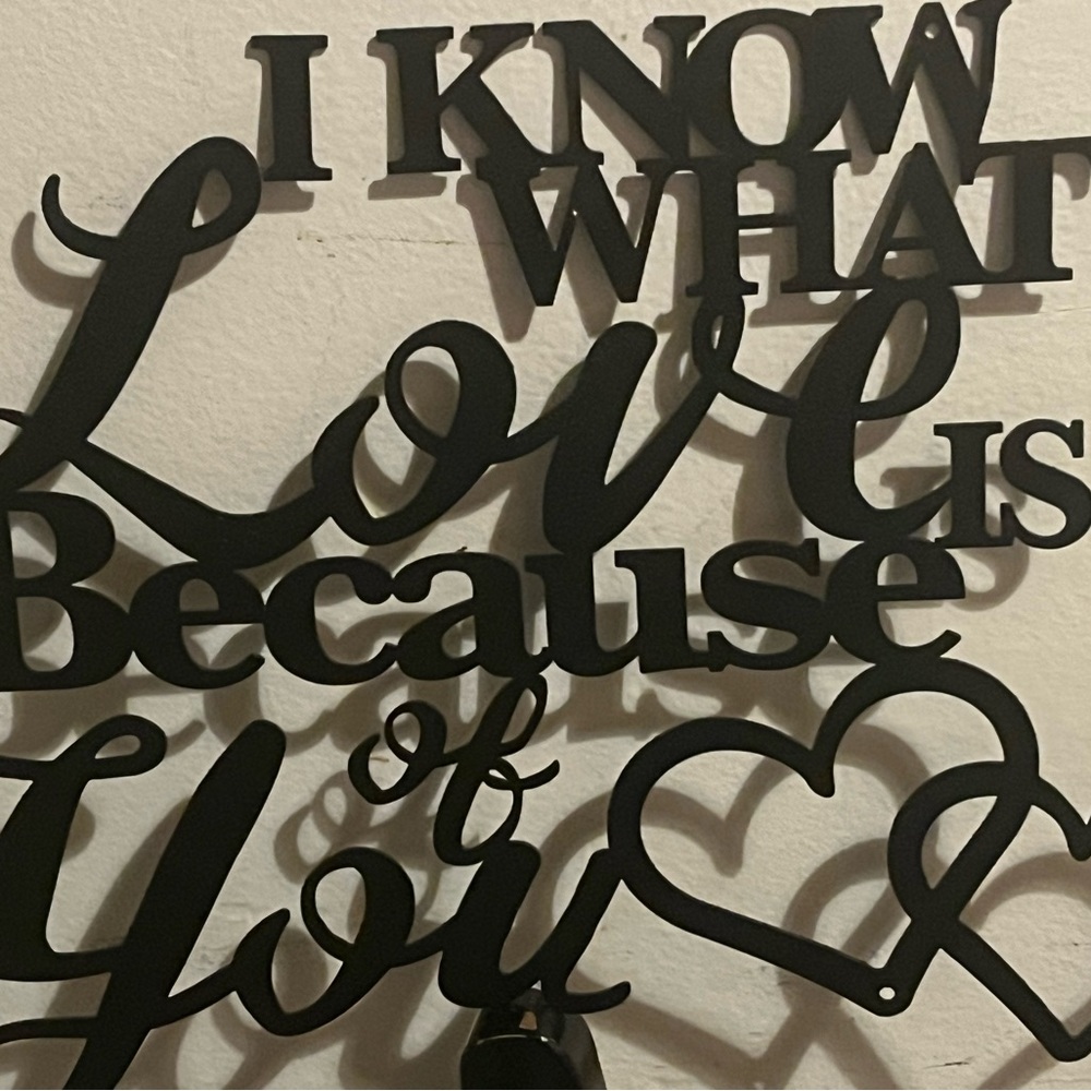 Heartfelt Black Metal Wall Art